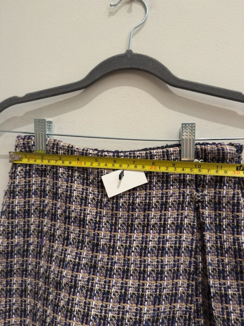 NWT- New Zara Girls Brown Purple Tweed Skort  Shorts Fringed Size 11-12